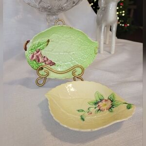 CarltonWare Handpainted Leaf-Shaped Floral Bowl Set